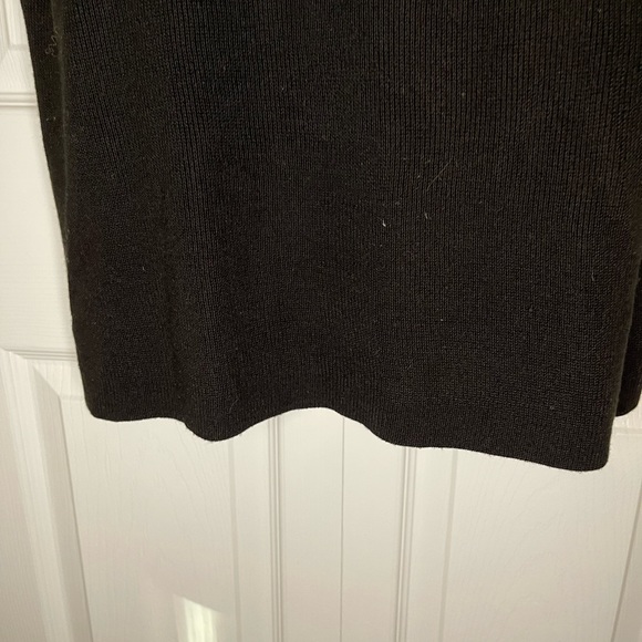 CALVIN KLEIN Black Zipper Cowl Neck Knit Sweater Dress - Picture 8 of 8